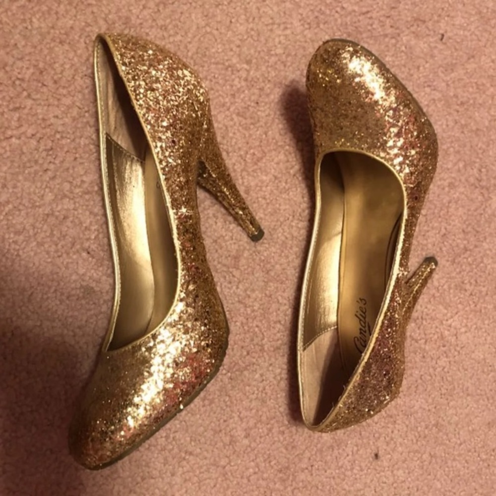 Stiletto Gold Heels